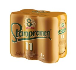 Staropramen Jedenáctka pivo ležák světlý 6×0,5 l plech